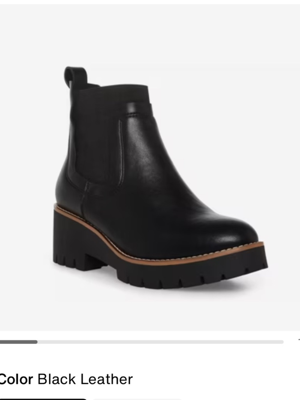 Blondo Black Leather Chelsea Boot with Contrast Welt